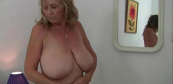  British granny Isabel has big tits and a fuckable fanny